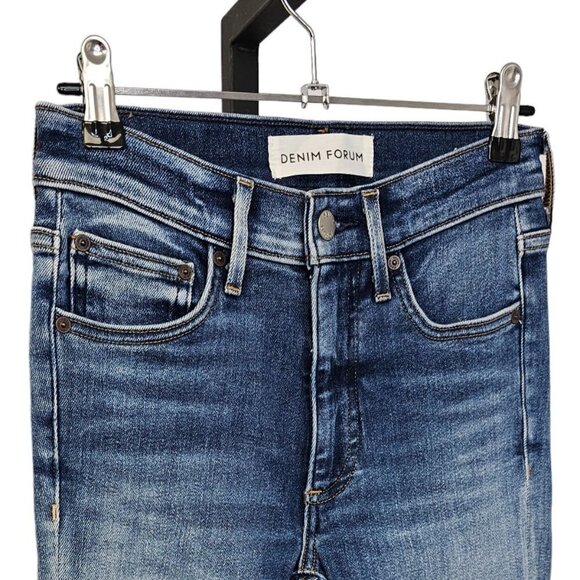 Denim Forum The Jane Mid Rise Boot Jeans Blue Size 25 - Picture 7 of 10